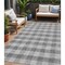Homeroots 5' X 8' Gray And Charcoal Plaid Washable Indoor Outdoor Area Rug 595482 - alternate 1