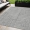 Homeroots 5' X 8' Gray And Ivory Geometric Washable Indoor Outdoor Area Rug 600829 - alternate 1