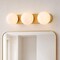 Jonathan Y Knox 23.3 in. 3-Light Mid-Century Modern Metal and Frosted Glass Globe LED Vanity Light, Brass Gold JYL9567A - alternate 2