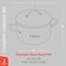 Emporio Kitchen Stainless Steel 5QT Stockpot with Glass Lid, Even-Heat Base, Riveted Handles, Oven Safe EMPKSSTKP55 - alternate 2
