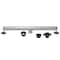 Kingston Brass 32-Inch Stainless Steel Linear Shower Drain with Reversible Tile Insert and Flat Grate BSFK3228 - alternate 1