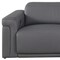Homeroots 100" Dark Gray Top Grain Leather Reclining Metal USB Sofa 720359 - alternate 2