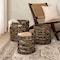 Happimess Lattice Bohemian Coastal Handwoven Water Hyacinth Rope Nesting Baskets w/Handles, Brown, Set of 3 BSK2032B-3SET - alternate 2