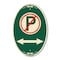 Signmission No Parking Symbol with Bidirectional Arrow, 12 In X 18 In Architectural Oval, Heavy Gauge Aluminum A-OV-G-1218-23656 - alternate 1