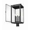Z-Lite Hartwell 5-Light Outdoor Post Mount Fixture, 12 in W x 26.75 H, Sand Black 5019PHXLR-BK - alternate 2