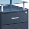 Homeroots 16" Graphite Wood Drawer Filing Cabinet 723068 - alternate 2