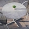 Flash Furniture 36" Round Outdoor Tabletop, Gray Faux Concrete, Seamless Surface Technology, 30" x 30" Silver X Base ST-RD36-CMGY-T3030S-GG - alternate 2