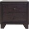 Homeroots 22" Espresso Two Drawers Solid Wood Nightstand 285542 - alternate 1