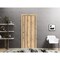 Sartodoors Slab Barn Door Panel, Planum 0016 Oak and Aluminum Strips, Sturdy Finished Flush Modern Doors, Pock PLANUM0016S-DUB-1896 - alternate 2