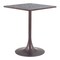 Homeroots 24" Black Wood and Steel Faux Terrazzo Pedestal Base Square Dining Table 572242 - alternate 2