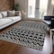 Homeroots 10' X 14' Black Ivory And Blue Geometric Washable Indoor Outdoor Area Rug 612177 - alternate 2
