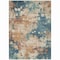 Homeroots 9' X 12' Teal Blue And Copper Abstract Washable Indoor Outdoor Area Rug 631979 - alternate 2
