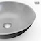 Vigo Ravenna Gothic Gray Concreto Stone 16 in. L x 16 in. W x 5 in. H Round Vessel Bathroom Sink VG04066 - alternate 2