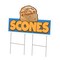 Signmission Scones Die Cut Yard Sign & Stake outdoor plastic coroplast window, C-DC-2436-Scones19 C-DC-2436-Scones19 - alternate 1