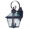 Homeroots XL Two Antique Bronze Black Hammered Glass Wall Light 398411 - alternate 1