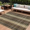 Homeroots 9' X 12' Brown Taupe And Plum Plaid Washable Indoor Outdoor Area Rug 613961 - alternate 1