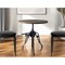 Homeroots 30" Gray And Black Rounded Solid Wood And Metal Three Leg Base Dining Table 380456 - alternate 2