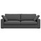 Homeroots 96" Gray Fabric Sofa With Brown Legs 640982 - alternate 1