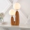 Jonathan Y Oda 17.75" 2-Light Modern Bohemian Resin/Iron/Frosted Glass Danish Cactus LED Table Lamp, Brown Wood JYL4065A - alternate 2