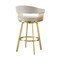 Armen Living Chelsea 30in Swivel Bar Stool with Gold Brushed Stainless Steel and Taupe Fabric LCCSBABGLTP30 - alternate 4