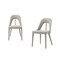 Homeroots Set of Two Gray and Gold Faux Leather and Stainless Steel Dining Side Chairs, 2PK 719103 - alternate 2