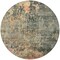 Homeroots 8' Sage Gray And Pink Round Abstract Washable Indoor Outdoor Area Rug 606124 - alternate 2