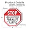 Signmission Stop Look Out for Forklift Traffic, 6 inch X 6 inch, Plastic Sign, 2PK OC-P-2PACK-6-41 - alternate 2