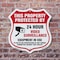 Signmission Video Surveillance Shield Sign This Prop, 6 Inch X 6 Inch, Plastic Sign SHI-P-6-470 - alternate 2