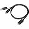 Targus 1M USB-C MALE W/ SCREW TO USB-C MALE CABLE W/ USB-A TETHER BLACK ACC1133GLX - alternate 1