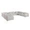 Homeroots Light Gray Italian Leather Power Reclining U Shaped Twelve Piece Corner Sectional With Console 632552 - alternate 1
