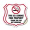 Signmission No Smoking Shield Sign This Is A Smoke F, 6 inch X 6 inch, Vinyl Decal, 2PK SHI-D-2PACK-6-402 - alternate 1