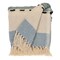 Homeroots 50" X 60" Blue and Ivory Woven Cotton Striped Throw Blanket with Tassels 478665 - alternate 1
