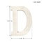 Homeroots 16" Distressed White Wash Wooden Initial Letter D Sculpture 478356 - alternate 2