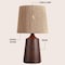 Jonathan Y Highland 22.25" Classic Cottage Tapered Resin/Metal LED Table Lamp w/Paper Rope Shade, Dark Brown Woo JYL9201B - alternate 3