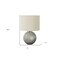 Homeroots 19" Gray Round Table Lamp With Ivory Drum Shade 545833 - alternate 2