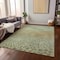 Homeroots 9' X 12' Artichoke Green Ivory And Brown Abstract Washable Indoor Outdoor Area Rug 603075 - alternate 3
