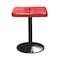 Leisure Craft 24" Square Perforated Pedestal Table, Portable, 30"H, Red SQ24TAB30-RED - alternate 1