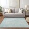 Homeroots 10' X 14' Aqua And Ivory Geometric Washable Indoor Outdoor Area Rug 577546 - alternate 3
