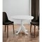 Homeroots 42" White Rounded Solid Manufactured Wood And Solid Wood Pedestal Base Dining Table 517756 - alternate 2