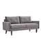 Homeroots Gray Velvet Modern Tufted Modular Sofa 473441 - alternate 1