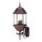 Homeroots Three Light Brown Domed Textured Glass Lantern Wall Light 399205 - alternate 1