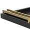 Homeroots Set of Two Black Wood Faux Croc Serving Trays With Handles 518593 - alternate 2