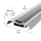 M-D Building Products 3-1/2 in. x 3/4 in. x 36 in. Silver Adjustable Aluminum Low-profile Threshold with Vinyl Seal 08664 - alternate 3