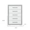 Homeroots 33" Silver Wood Five Drawer Dresser 633695 - alternate 2