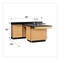 Diversified Spaces Perimeter Workstation, Oak, Wood Frame, 90 in W, Red 2846K - alternate 2