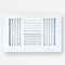 Sierra Grates 4 in. H X 14 in. W 4-Way 45 Degree Louvered, Steel, White Sidewall / Ceiling Register FWC414-WHT - alternate 1