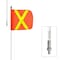 Safetywhips Warning Whip Heavy Duty Whip with Flag, White Whip, Orange Flag, Yellow Reflective X, 60 Length SW05QDNP-SXY - alternate 1