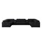 Homeroots Black Leather Modular U Shaped Eight Piece Corner Sectional With Console 643908 - alternate 2