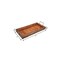 Homeroots 21in Gray And Natural Solid Wood Handmade Serving Tray With Handles 724229 - alternate 2