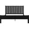 Homeroots Black Solid Wood Queen Bed Frame 523620 - alternate 3